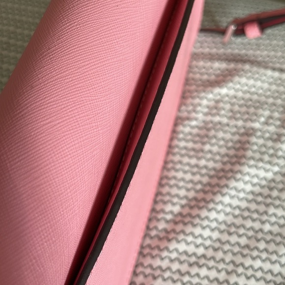 Kate Spade Convertible Crossbody Cameron Monotone Pink Purse Silver Hardware - Picture 3 of 4